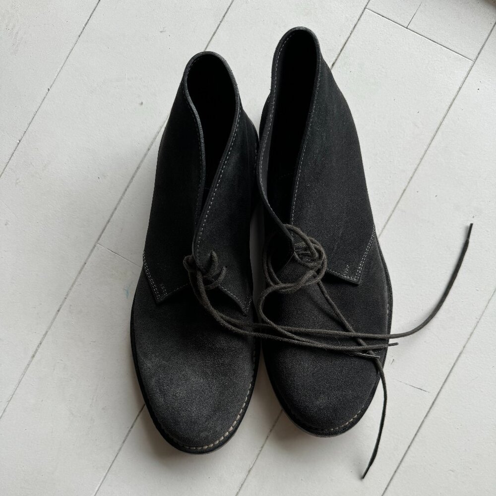 Dark grey suede shoes